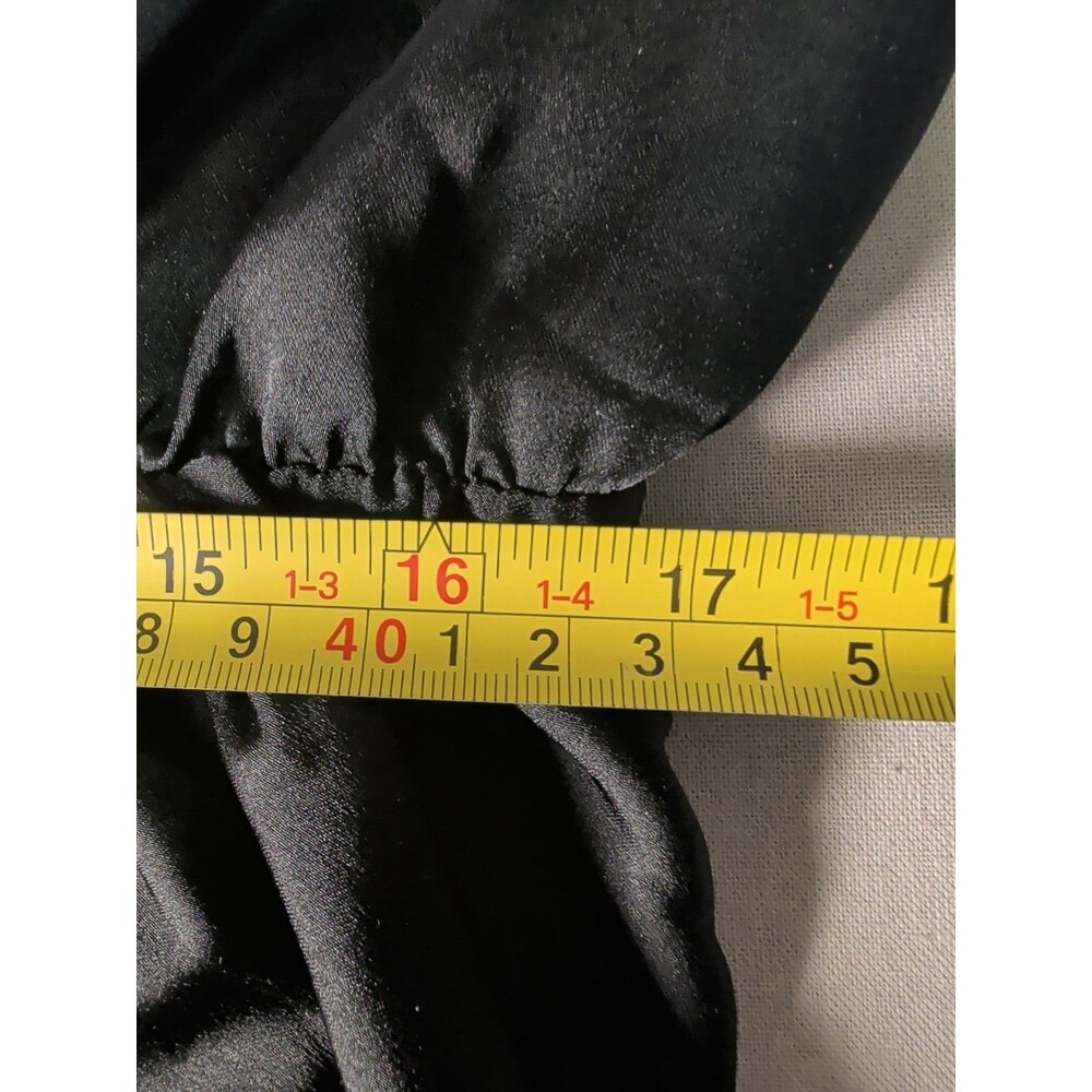 Plus Size Satin One Shoulder Mini Dress Womens Size 18 Black Ruched Sexy - Picture 11 of 13